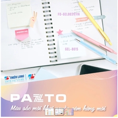 Bút gel B màu Pastel Thiên Long Pazto GEL-B015 - Mực xanh (5 cây)