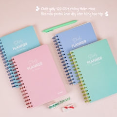 Sổ kế hoạch 100 days Klong , sổ lò xo kép Study Planner A5; MS: 946