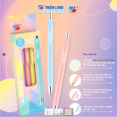 Bút gel B màu Pastel Thiên Long Pazto GEL-B015 - Mực xanh (5 cây)