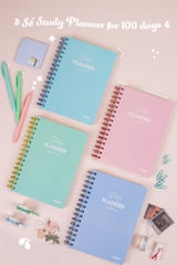 Sổ kế hoạch 100 days Klong , sổ lò xo kép Study Planner A5; MS: 946