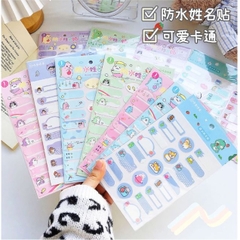 Nhãn dán  Sticker name đánh dấu đồ dùng cá nhân