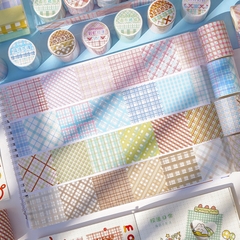 Cuộn Washi tape băng dính rộng 5cm hình caro