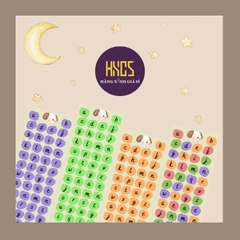 Sticker chữ cái alphabet dùng decor top loader, Miếng dán trang trí sổ lưu niệm