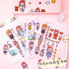 STICKER GÓI 4 TỜ CUTE