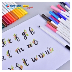 Bút lông màu Fiber Pen Colokit Thiên Long viết nét thanh nét đậm