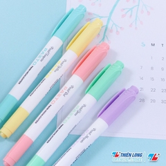 Hộp 5 Bút dạ quang màu Pastel Thiên Long Pazto HL-016 - Rửa được - Không để lại vết khi Photocopy