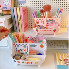 Kệ cắm bút 6 ngăn để bàn (kèm sticker )