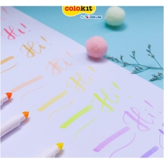 Bút lông 20 màu Pastel Washable Fiber Pen Thiên Long Colokit SWM-C008 - Bút lông màu rửa được