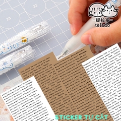 Sticker tiếng anh tự cắt