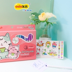 Bút lông 20 màu Pastel Washable Fiber Pen Thiên Long Colokit SWM-C008 - Bút lông màu rửa được
