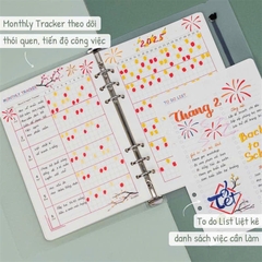 Ruột sổ kế hoạch Paper Planner kẹp còng A5 96 trang 120/76; MS: 963