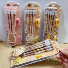 BÚT CHÌ HB Capybara SET 12 cây đầu có kèm tẩy