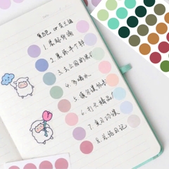 Sticker hình tròn dán trang trí, nhãn dán dot dán Bullet journal, Postcard , Dán ảnh note
