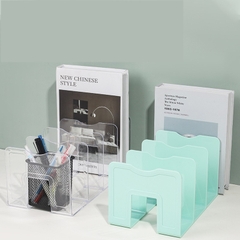 Kệ Nhựa 4 Ngăn Đựng Sách Bằng Acrylic Trong Suốt Chia Sức Chứa Lớn Decor Trang Trí Bàn Học