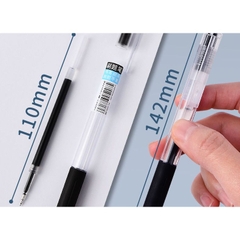 Bút bi bấm gel 0.5mm phong cách MUJI có Đệm Bút viết mượt mà, màu sắc tươi tắn HXGS