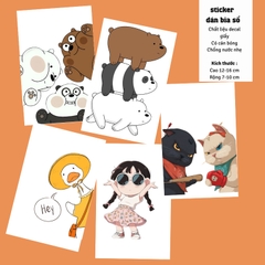 Sticker Size lớn dán bìa sổ tạo điểm nhấn trên bìa sổ tay Biến cuốn sổ của bạn trở nên độc đáo!