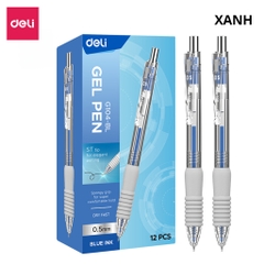 Bút gel đệm xốp deli EG104 đệm xốp ngòi 0.5mm – viết mượt tay, êm từng nét
