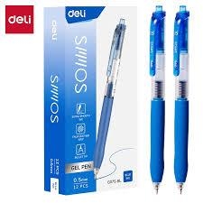 Bút gel deli EG075 0.5mm – viết siêu trơn, nét siêu sắc