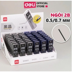 Ruột bút chì Deli SH225 60mm ngòi 0.5mm 2B mịn bền ít gãy nét rõ ràng