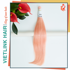 VIETNAMESE STRAIGHT BULK HAIR | #PINK ORANGE COLOR