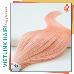 VIETNAMESE STRAIGHT BULK HAIR | #PINK ORANGE COLOR