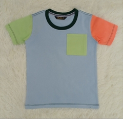 ÁO T-SHIRT PHỐI MÀU TAY TÚI