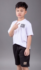 QUẦN SHORT UNISEX LOGO Ô VUÔNG ĐEN