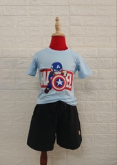 ÁO -SHIRT UNISEX XANH MARVEL 2-4-6-8