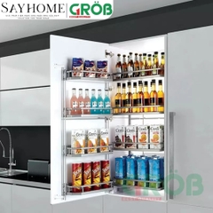 Tủ đồ khô GROB GM304 - 445/460/645/660 inox 304, đáy Melamin, nan dẹt - Hàng chính hãng GROB