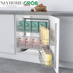 Tủ đồ khô GROB UB-245/260/445S/460S/660S/645S 2-4-6 tầng inox mạ Crom, nan tròn - Hàng chính hãng GROB