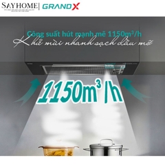 Máy hút mùi GrandX GX H70F79G âm tủ toàn phần tại thành phố Hồ Chí Minh