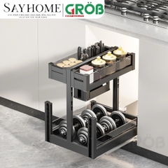 Kệ đựng dao thớt GROB C1NT.25/30/35/40/45 hợp kim nhôm phủ Nano - Hàng chính hãng GROB