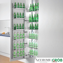 Tủ đồ khô GROB GH- 445, GH- 460 4 tầng đa năng inox hộp - Hàng chính hãng GROB