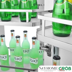 Tủ đồ khô GROB GH- 445, GH- 460 4 tầng đa năng inox hộp - Hàng chính hãng GROB