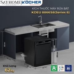 Máy rửa bát Kocher KDEU 8866S8 Series 8 tại thành phố Hồ Chí Minh
