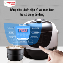 Nồi Áp Suất Nagakawa NAG0206 Điện Tử (6.0 Lít) - Hàng Chính Hãng