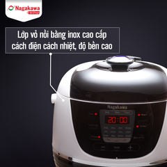 Nồi Áp Suất Nagakawa NAG0206 Điện Tử (6.0 Lít) - Hàng Chính Hãng