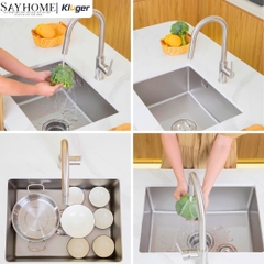 Chậu rửa chén bát 1 hố Nhật Kluger KU5044FS Basic - Hàng chính hãng