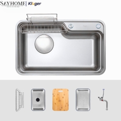 Chậu rửa chén bát 1 hố Kluger KF7848FS-DO Plus - Hàng chính hãng