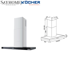 Máy hút mùi kính cong KOCHER K-225C tại thành phố Hồ Chí Minh