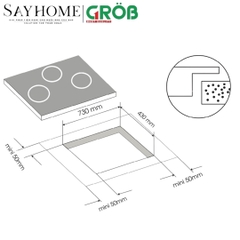 Bếp từ ba GROB G3I-7545 tại thành phố Hồ Chí Minh