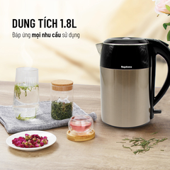 Ấm siêu tốc Nagakawa NAG0315 2 lớp inox 304 (1.8L) - Hàng chính hãng