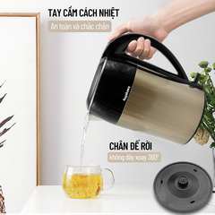 Ấm siêu tốc Nagakawa NAG0315 2 lớp inox 304 (1.8L) - Hàng chính hãng