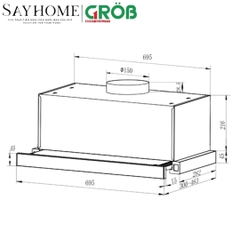 Máy hút mùi âm tủ GH-700BO NEW tại thành phố Hồ Chí Minh