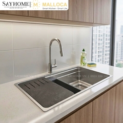 Chậu rửa chén bát 1 hố inox 304 MALLOCA SILVER MS7743SI tại thành phố Hồ Chí Minh