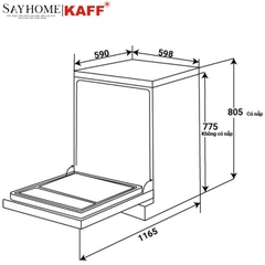 Máy rửa chén KAFF KF - S17805B LUX tại thành phố Hồ Chí Minh
