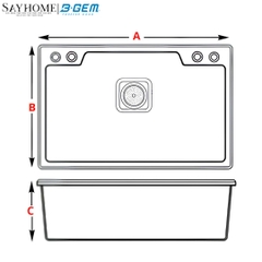 Chậu rửa chén bát 1 hố inox 304 B-GEM BG - 7848AMC 78cm tại thành phố Hồ Chí Minh