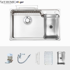 Chậu rửa chén bát 1 hố Nhật Kluger KH8050FS Basic/Plus - Hàng chính hãng