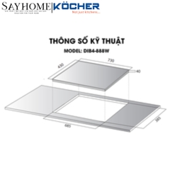 Bếp từ đôi Kocher DIB4 888W tại thành phố Hồ Chí Minh