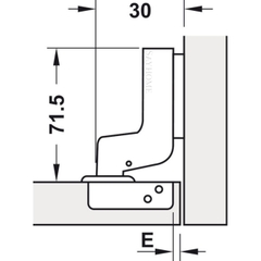 Bản lề lọt lòng Metalla SM 95º Mini Hafele 311.04.442 - Hàng chính hãng HAFELE